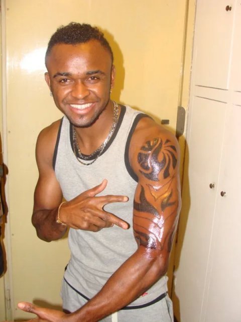 Gianluca - Tribal: real inked placement tattoo photo thumbnail