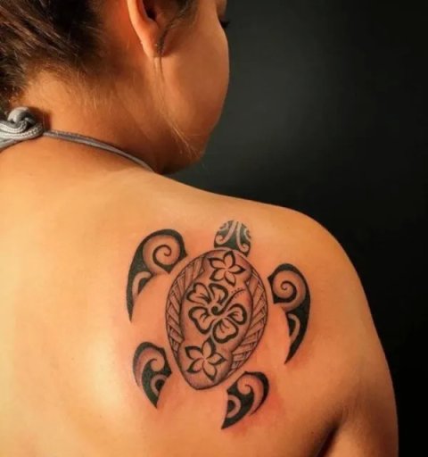Gina - turtle: real inked placement tattoo photo thumbnail