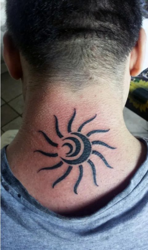 Giuseppe - Sun 3 moons: real inked placement tattoo photo thumbnail