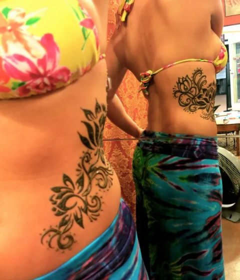 Guest - Henna lotus: real inked placement tattoo photo thumbnail