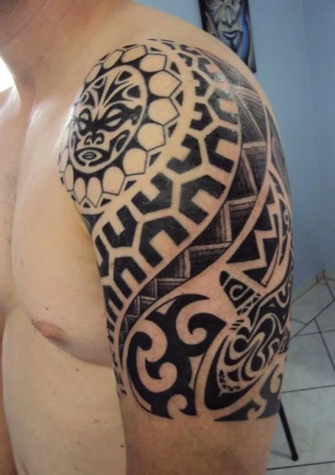 Guest - Melanesian shark: real inked placement tattoo photo thumbnail