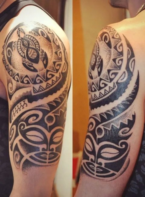 Guest - Hui sleeve: real inked placement tattoo photo thumbnail