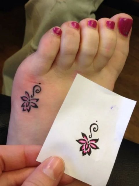 Guest - lotus unalome: real inked placement tattoo photo thumbnail