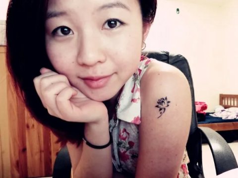 Guest - Lotus flower: real inked placement tattoo photo thumbnail