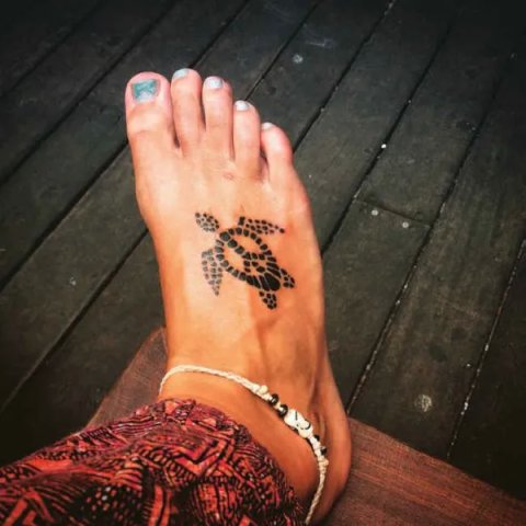 Guest - peace turtle: real inked placement tattoo photo thumbnail
