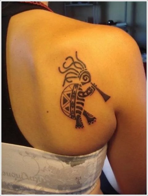 Guest - Turtle kokopelli: real inked placement tattoo photo thumbnail