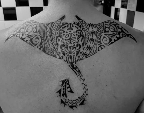 Hzzl - Back manta: real inked placement tattoo photo thumbnail