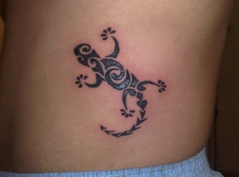 Hielke - gecko: real inked placement tattoo photo thumbnail