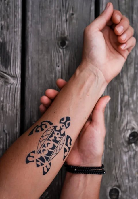 Honza - IPPM turtle: real inked placement tattoo photo thumbnail