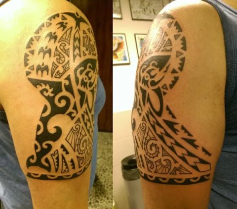 Iwan - Orca breach: real inked placement tattoo photo thumbnail