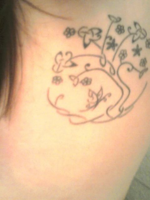 Jade - Tree of life: real inked placement tattoo photo thumbnail