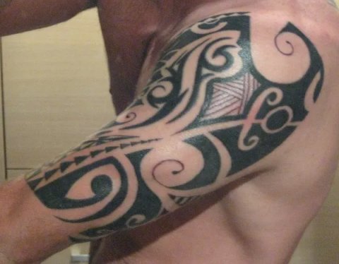 James - Polynesian arn outside: real inked placement tattoo photo thumbnail