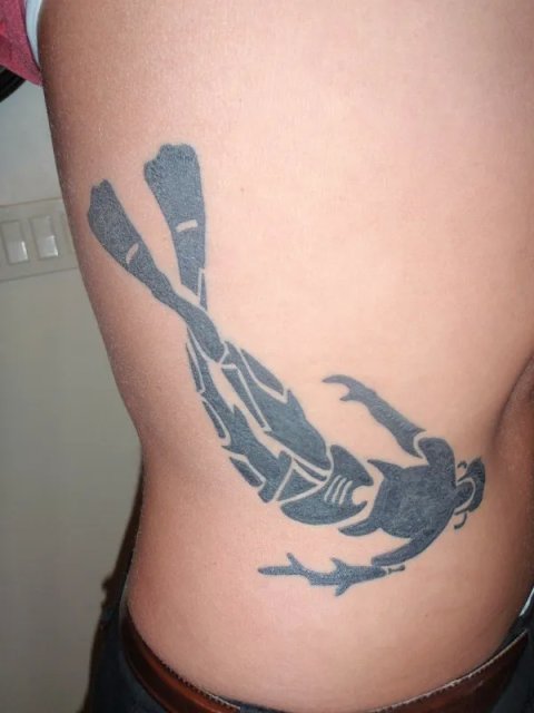 James - Scuba diver: real inked placement tattoo photo thumbnail