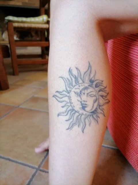 Jessica - Sunmoon: real inked placement tattoo photo thumbnail