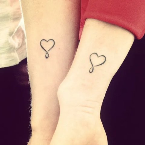 Josie - Infinity heart: real inked placement tattoo photo thumbnail