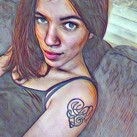 Juliana - G+L+L heart: real inked placement tattoo photo thumbnail
