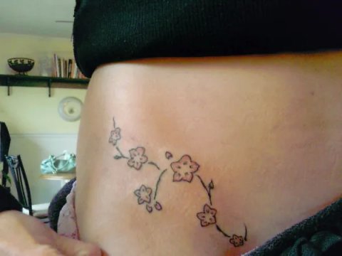 Kara - Blossoms: real inked placement tattoo photo thumbnail