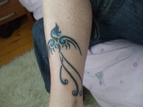 Lesley - Small phoenix: real inked placement tattoo photo thumbnail