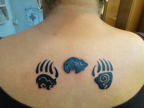 Liz - bear paws: real inked placement tattoo photo thumbnail