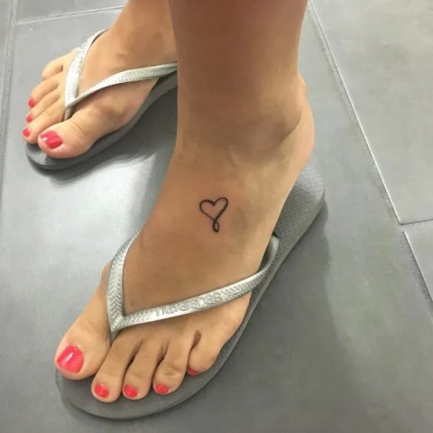 Lizzie - Infinity heart: real inked placement tattoo photo thumbnail