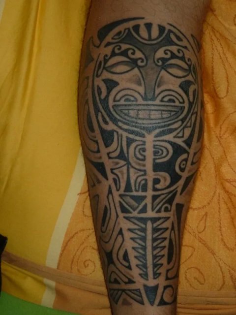 Lorenzo - Marquesan style: real inked placement tattoo photo thumbnail
