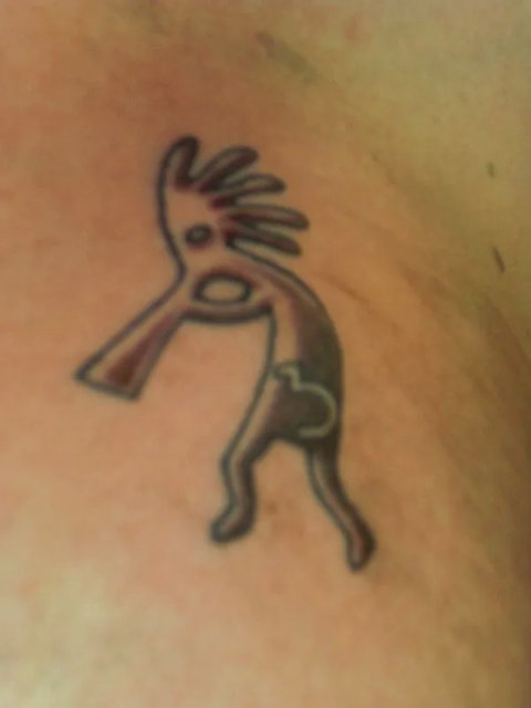 Lorenzo - Kokopelli: real inked placement tattoo photo thumbnail