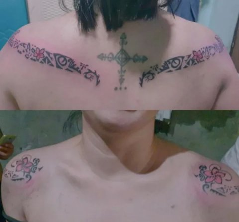 Lucrezia - omega: real inked placement tattoo photo thumbnail