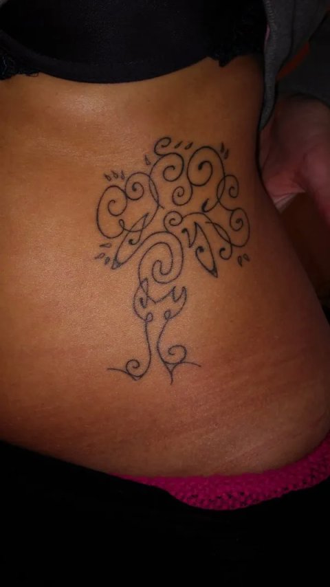 Maddalena - Tree turtle: real inked placement tattoo photo thumbnail