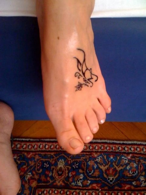 Manu - A+M butterfly: real inked placement tattoo photo thumbnail