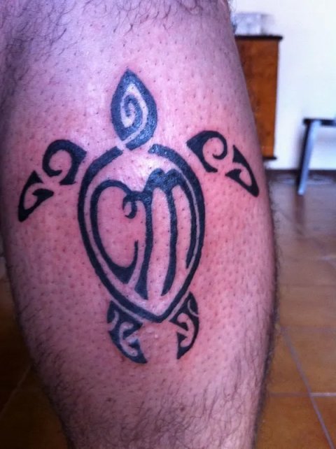 Marco - C+M turtle: real inked placement tattoo photo thumbnail