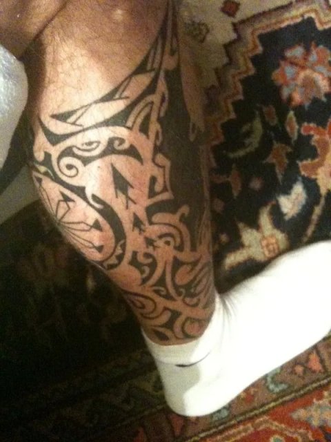 Marco - Marquesan piece: real inked placement tattoo photo thumbnail
