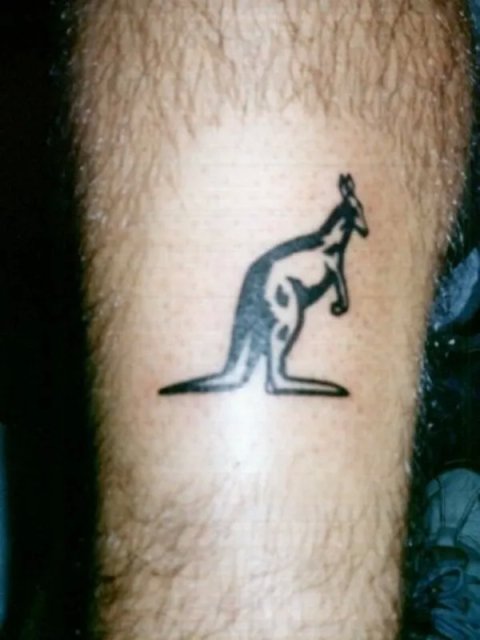 Marco - Small kangaroo: real inked placement tattoo photo thumbnail