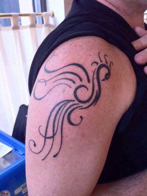 Marco's photo of the Tribal phoenix, Tribal phoenix, Eternity, rebirth tattoo: real inked placement tattoo photo thumbnail