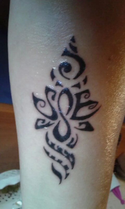 Maria - S+E lotus: real inked placement tattoo photo thumbnail