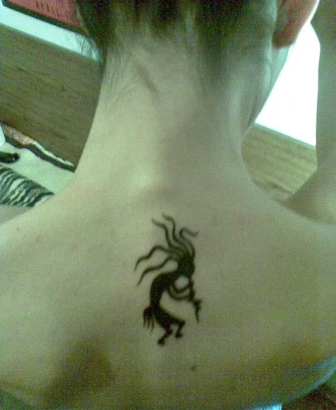 Marija - Kokopelli: real inked placement tattoo photo thumbnail