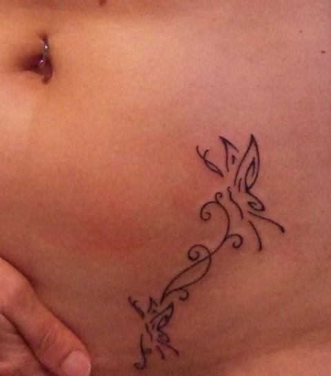Marika - Butterflies: real inked placement tattoo photo thumbnail