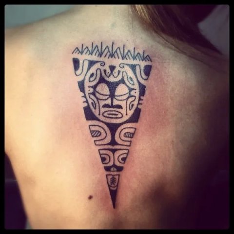 Marina - Polynesian: real inked placement tattoo photo thumbnail