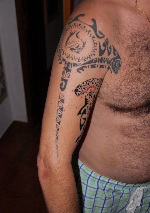 Mario - Tangata hi ika: real inked placement tattoo photo thumbnail