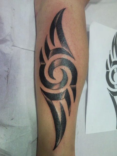 Markus 74 - Tribal: real inked placement tattoo photo thumbnail