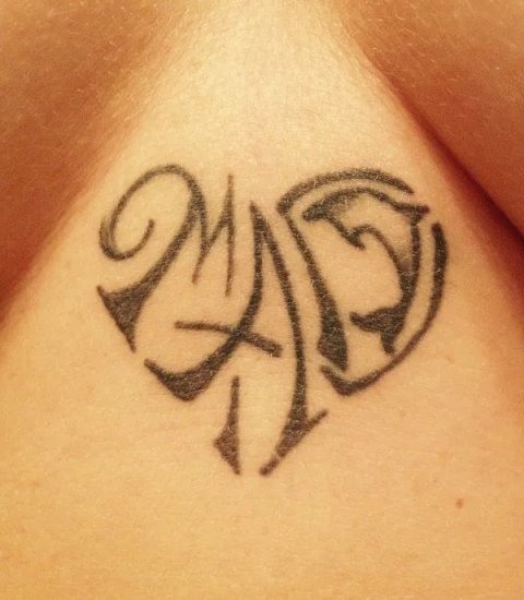 Marta - MAD heart: real inked placement tattoo photo thumbnail