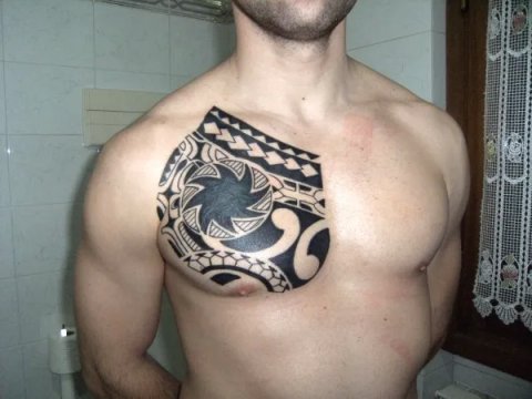 Matteo - Polynesian: real inked placement tattoo photo thumbnail