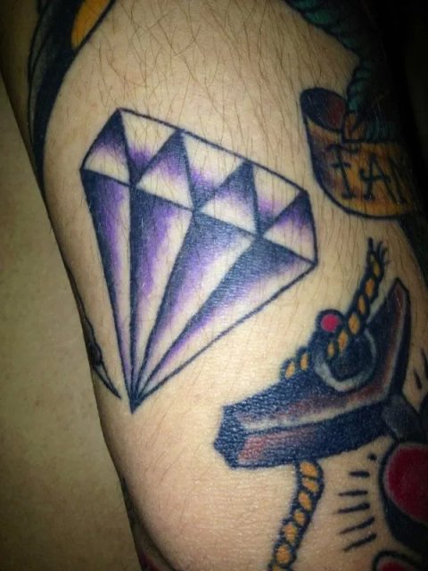 Mattia - Old school diamond: real inked placement tattoo photo thumbnail