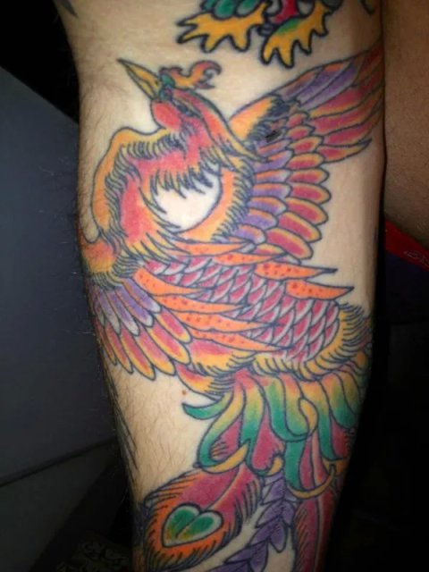 Mattia - Old school phoenix: real inked placement tattoo photo thumbnail