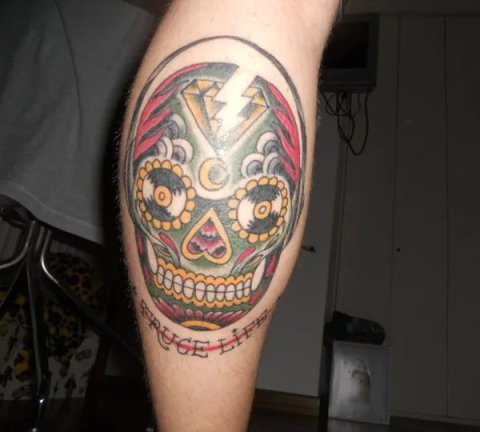 Mattia - Skull candy truceklan: real inked placement tattoo photo thumbnail