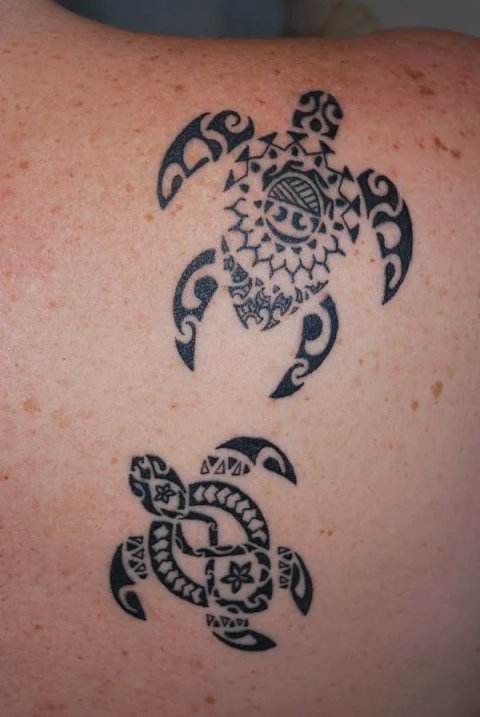 Melanie - Turtles: real inked placement tattoo photo thumbnail