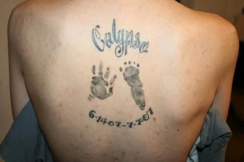 Melissa - Calypso memorial tattoo: real inked placement tattoo photo thumbnail