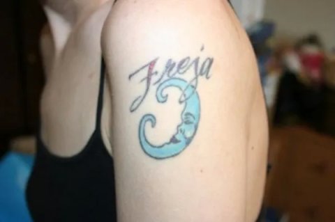 Melissa - Freja moon: real inked placement tattoo photo thumbnail