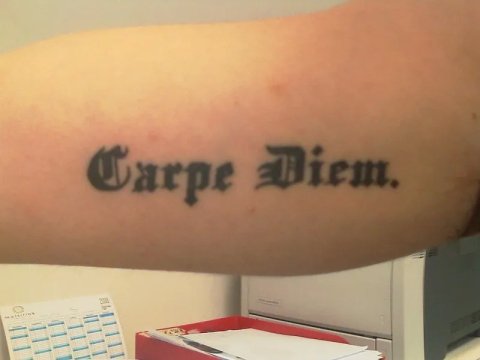 Michele - Carpe Diem: real inked placement tattoo photo thumbnail