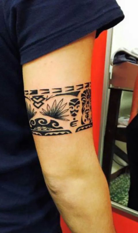 Michele - mixed armband: real inked placement tattoo photo thumbnail