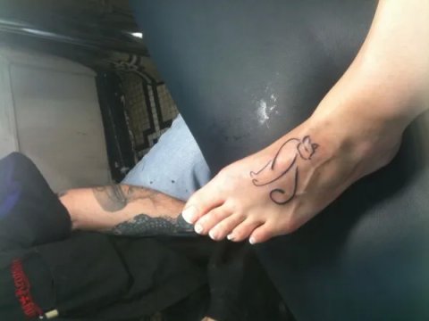 Miranda - Cat: real inked placement tattoo photo thumbnail